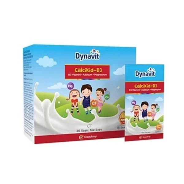 Dynavit مسحوق غذائي مكمل غذائي دينافيت كالسيسيد-د3، 30 كيسًا