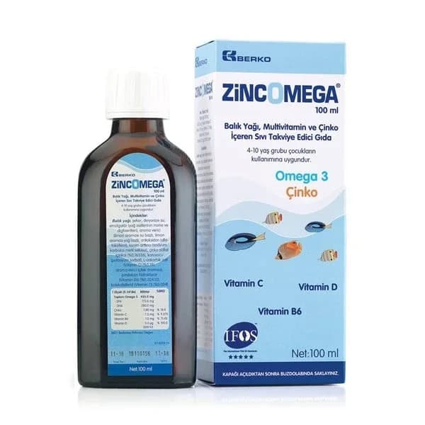 Zincomega شراب زيت السمك أوميجا 3 من زينكومجا 100 مل