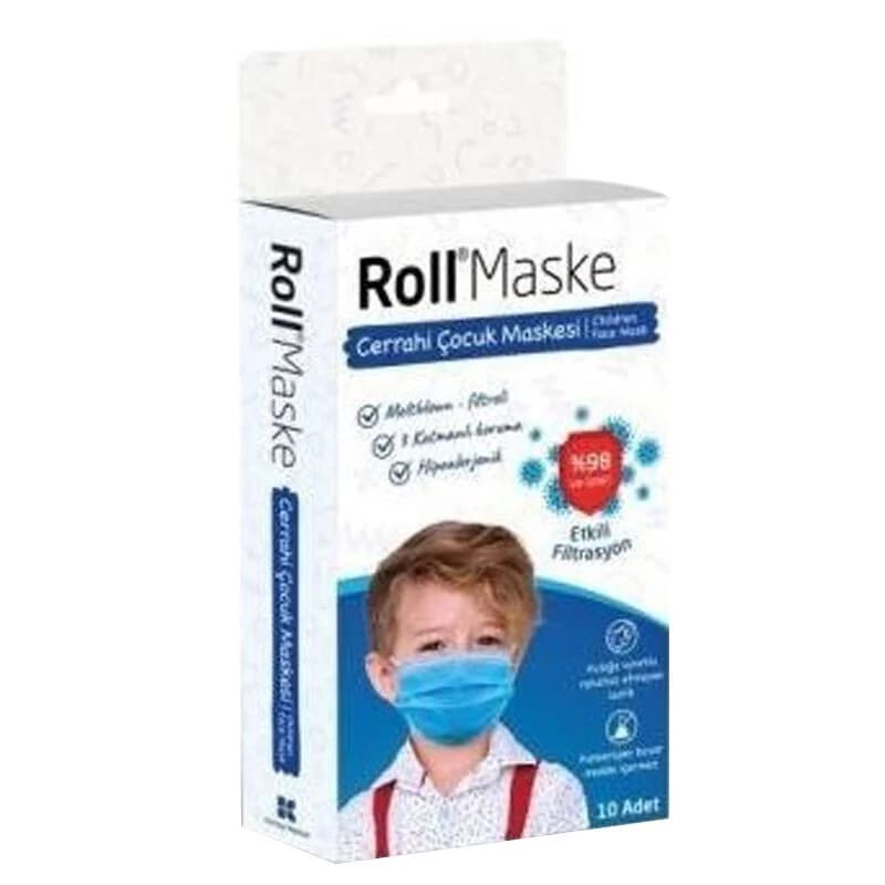 Roll قناع رول ماسك للأطفال 10 قطع ذكر