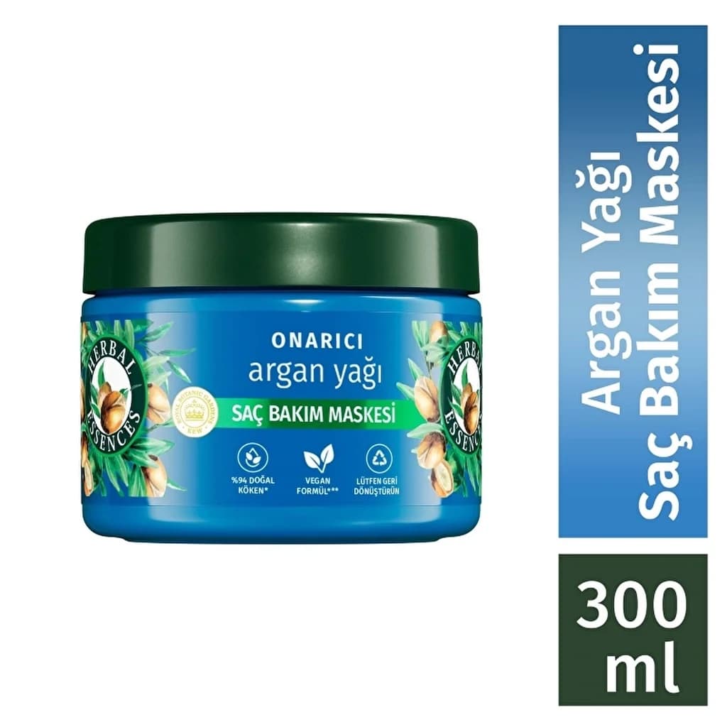 Herbal Essences قناع العناية بالشعر بزيت الأرغان لإصلاح الشعر من هيربل إسنسز، 300 مل