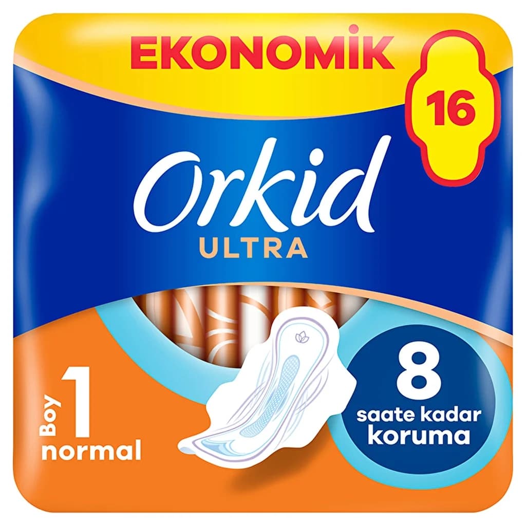 Orkid فوط أوركيد الصحية العادية للغاية (مقاس 1) 16 قطعة