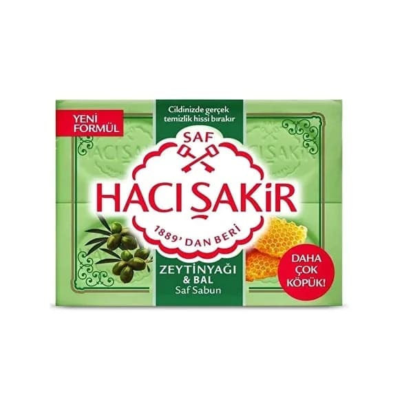 صابون صلب زيت الزيتون والعسل ٤ × ١٥٠ غ من هاسيساكير Hacı Şakir