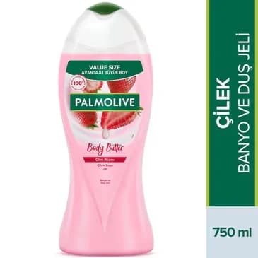 Palmolive جل استحمام بزبدة الجسم بالفراولة من بالموليف 750 مل