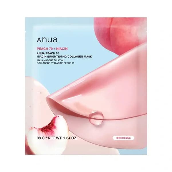 Anua قناع الكولاجين لتفتيح البشرة بالخوخ 70 نياسين من أنوا 38 جرام