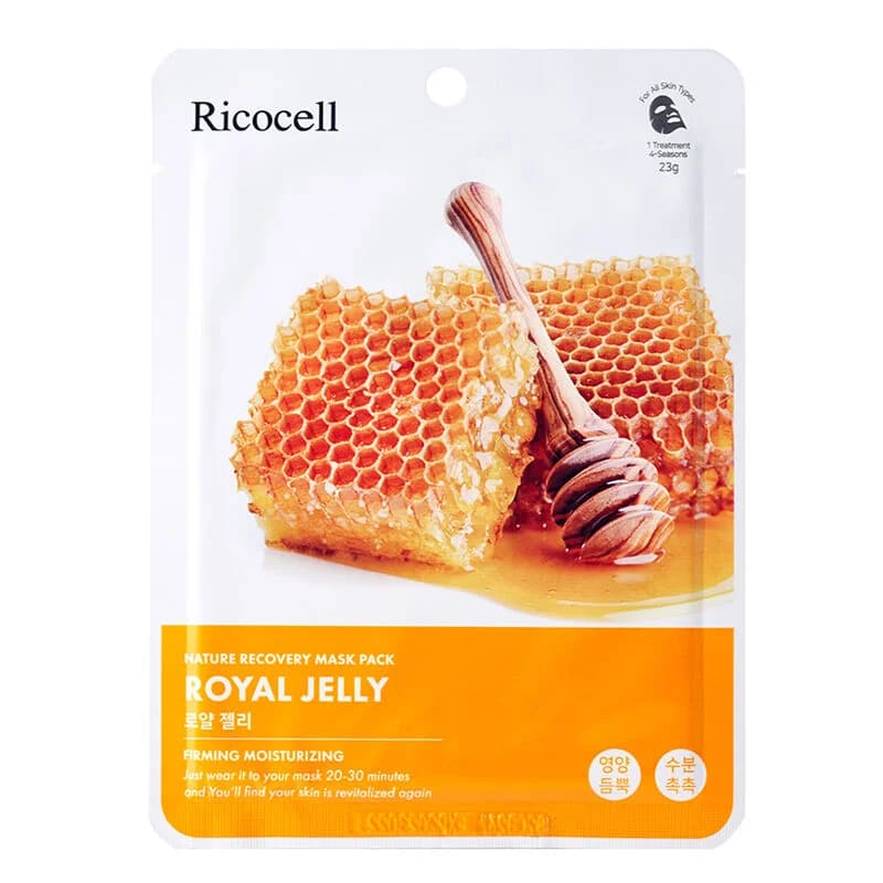 Ricocell قناع ريكوسيل لتفتيح وتغذية البشرة بخلاصة غذاء ملكات النحل 23 جرام