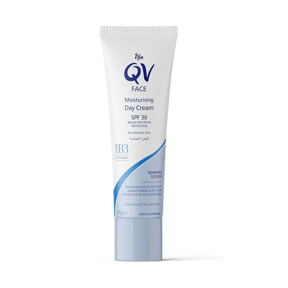 QV كريم مرطب نهاري مع واقي شمس بعامل 30 من كيوفي 70 جرام