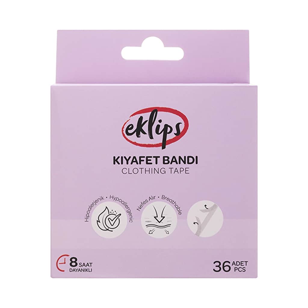 Eklips شريط تثبيت الملابس من إكلبس، 36 قطعة، عرض 10 سم، تثبيت قوي