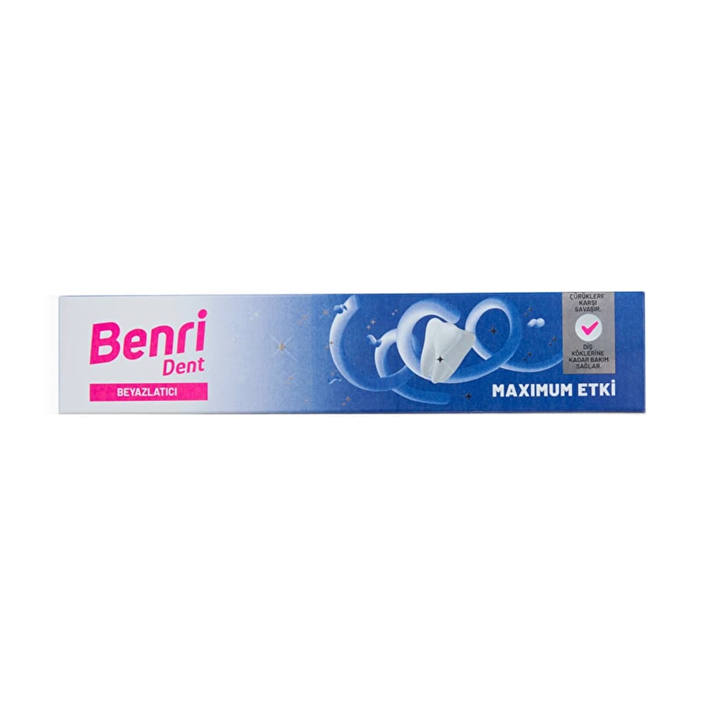 Benri Dent معجون أسنان بينري دنت لتبييض الأسنان بالفلورايد وزيت القرنفل ٧٥ مل