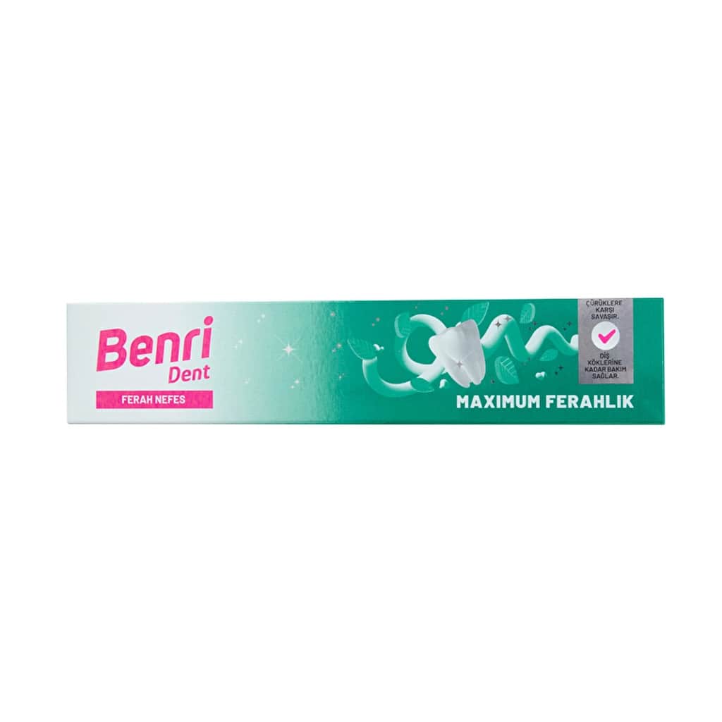 Benri Dent معجون أسنان بنري دنت برائحة منعشة ٧٥ مل بنكهة النعناع المنعشة والفلورايد
