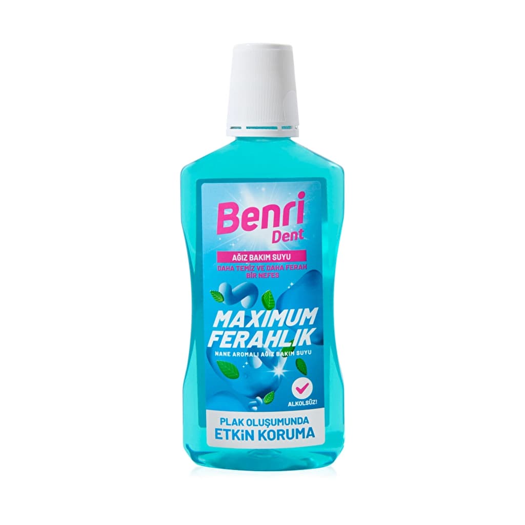 Benri Dent غسول الفم بنري دنت ٥٠٠ مل كلورهيكسيدين ونفس منعش