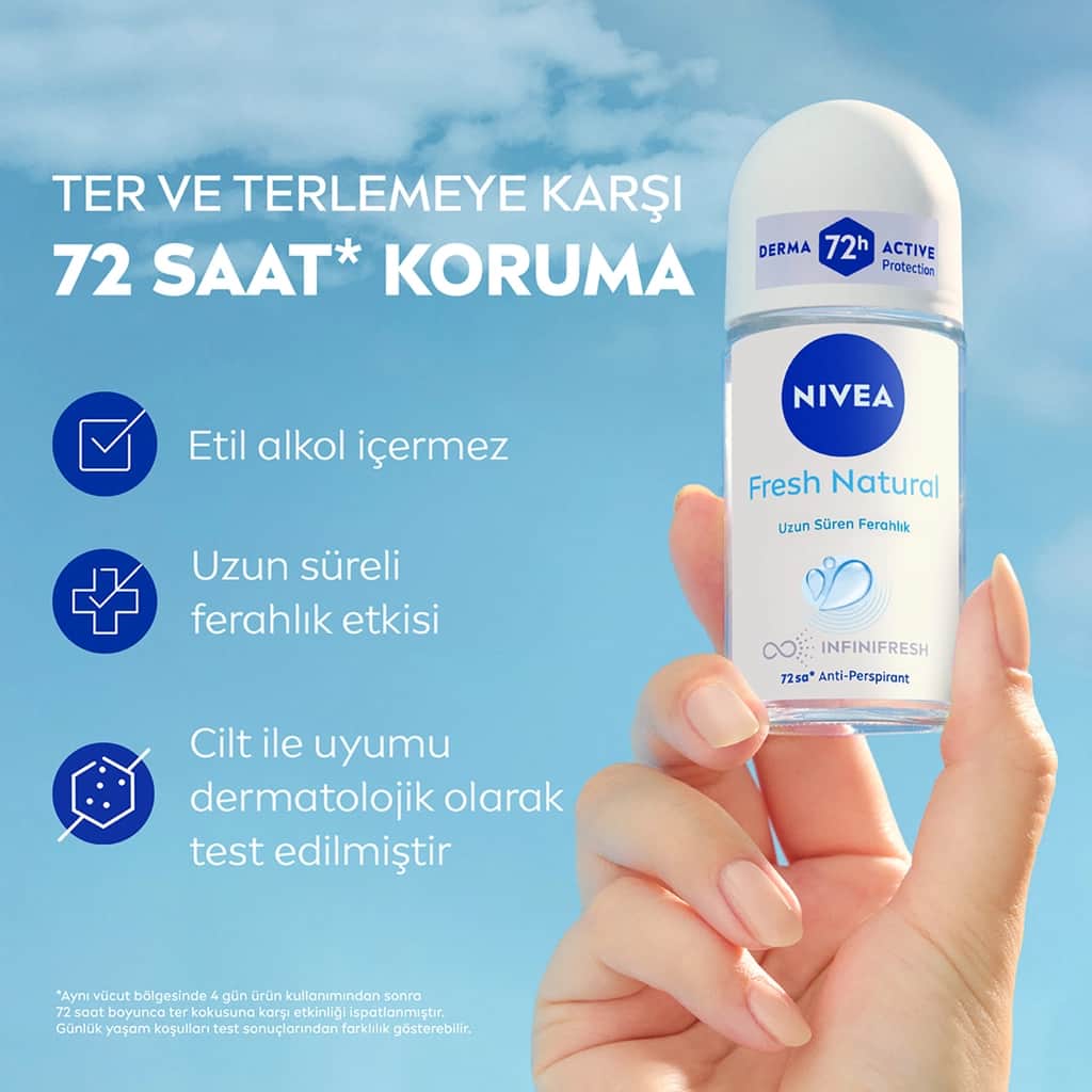 NIVEA مزيل عرق نيفيا للنساء رول أون 50 مل + مزيل عرق صغير 25 مل مزيل عرق شفاف للأسود والأبيض 50 مل + 25 مل