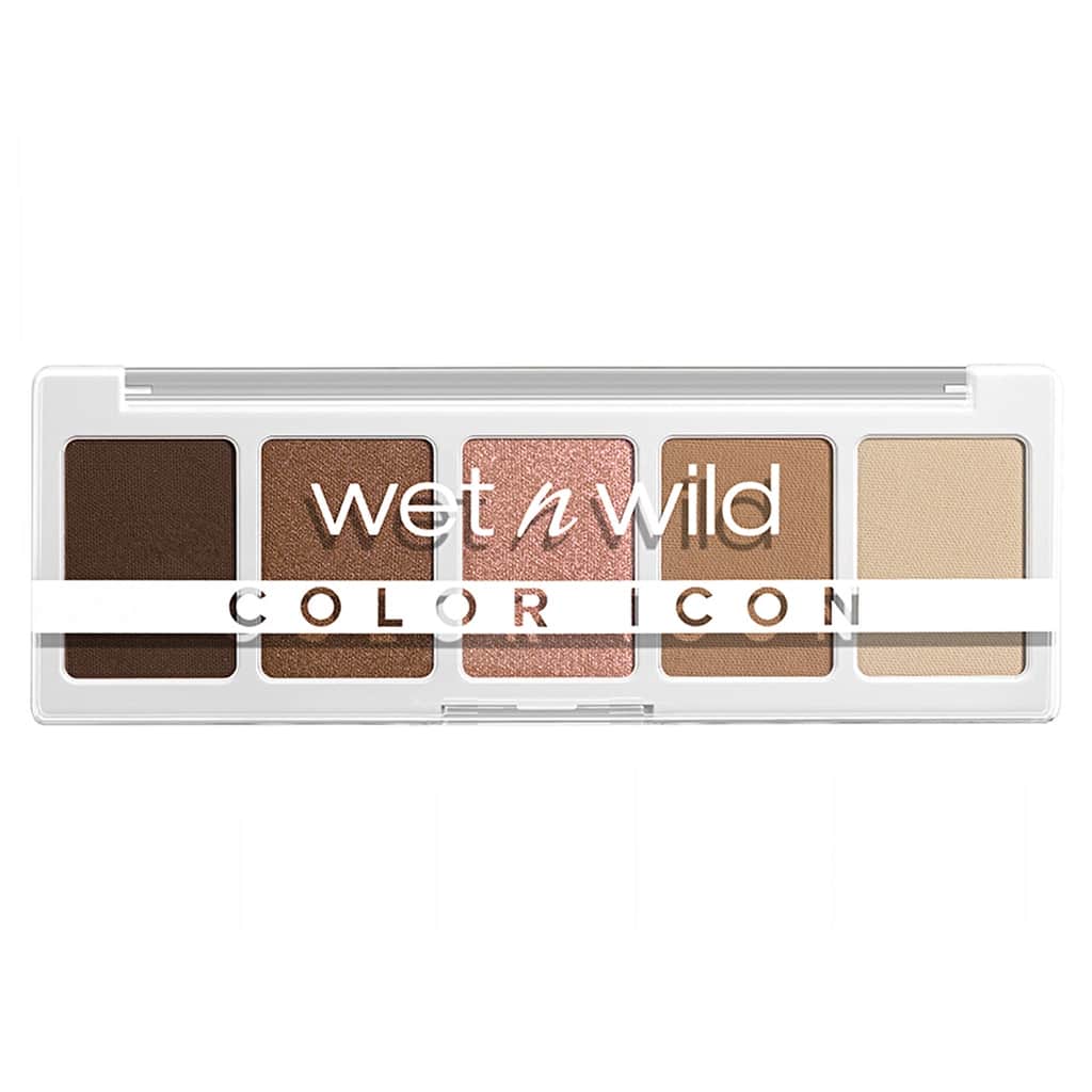 Wet n Wild مجموعة ظلال العيون ويت آند وايلد كلر أيكون النباتية، عبوة من 5 قطع تدوم طويلاً