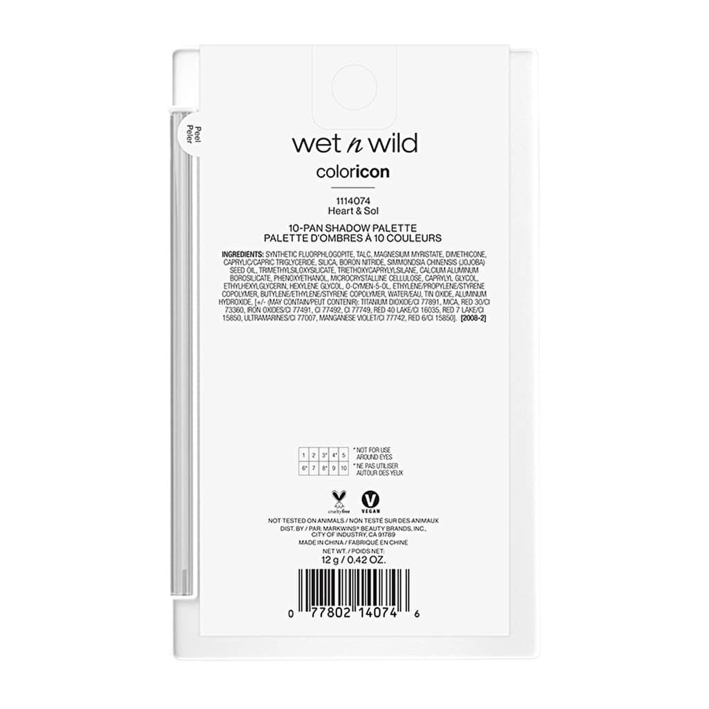 باليت ظلال عيون 10 قطع هارت آند سول من ويت إن وايلد Wet n Wild