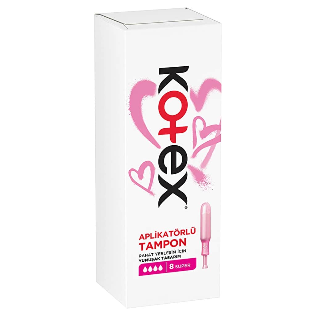 Kotex سدادات قطنية كوتكس سوبر عبوة من 8 قطع