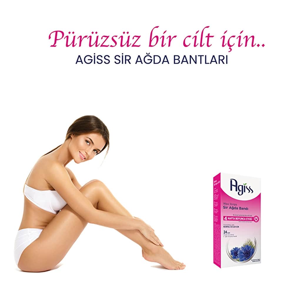 Agiss Wax Strips for Legs & Body - 24 Normal Skin Waxing Tapes
