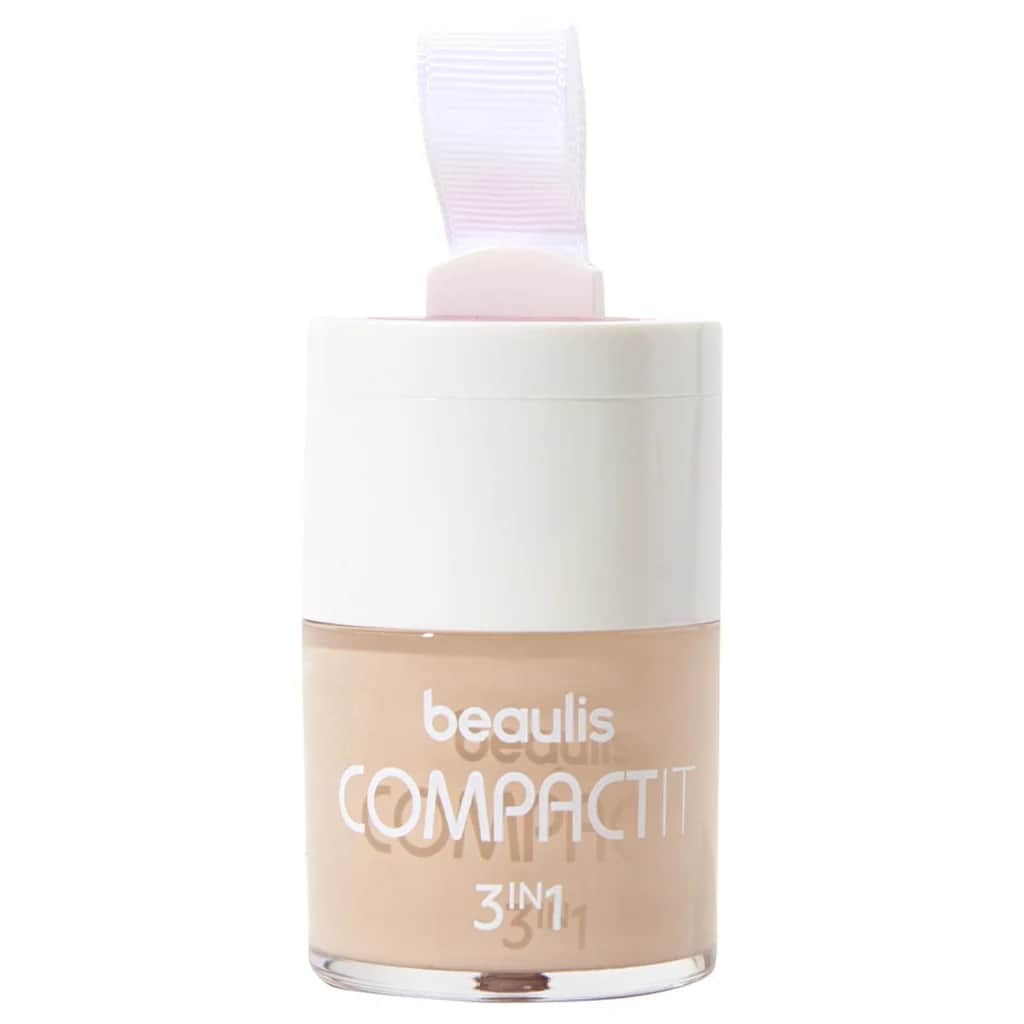 Beaulis كريم أساس وأحمر خدود وخافي عيوب من بيوليس كومباكت إت، رقم 108، إحساس رملي