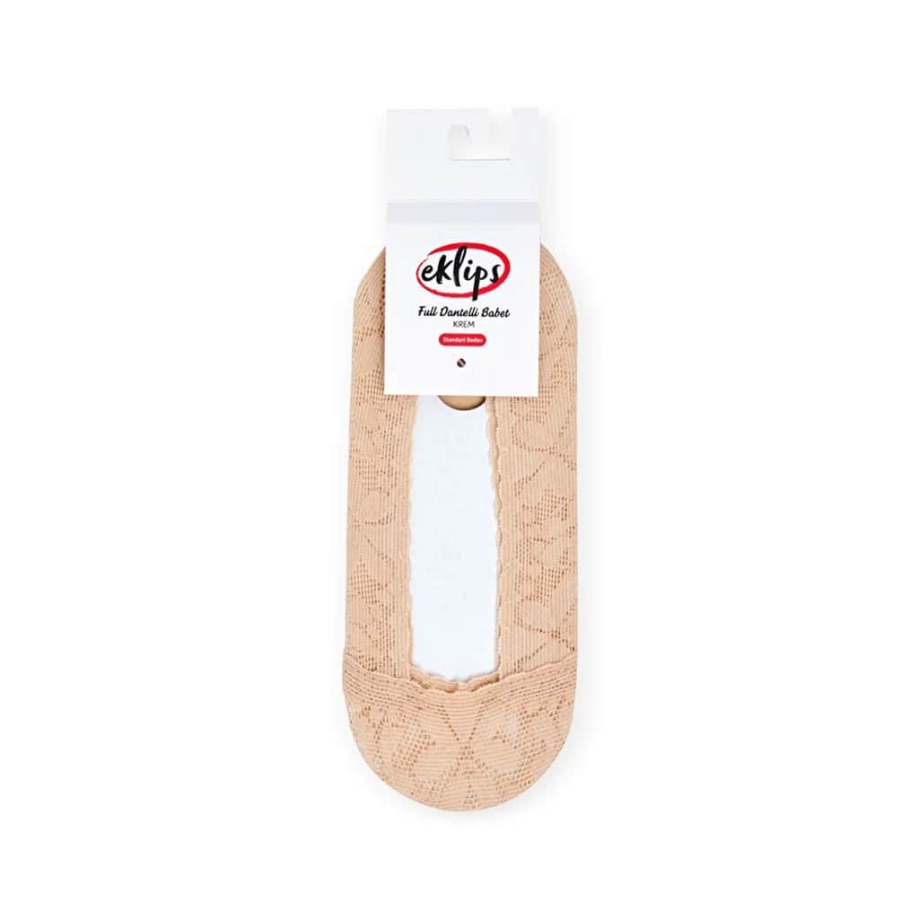 جوارب باليرينا كاملة الدانتيل كريمي من إكليبس Eklips
