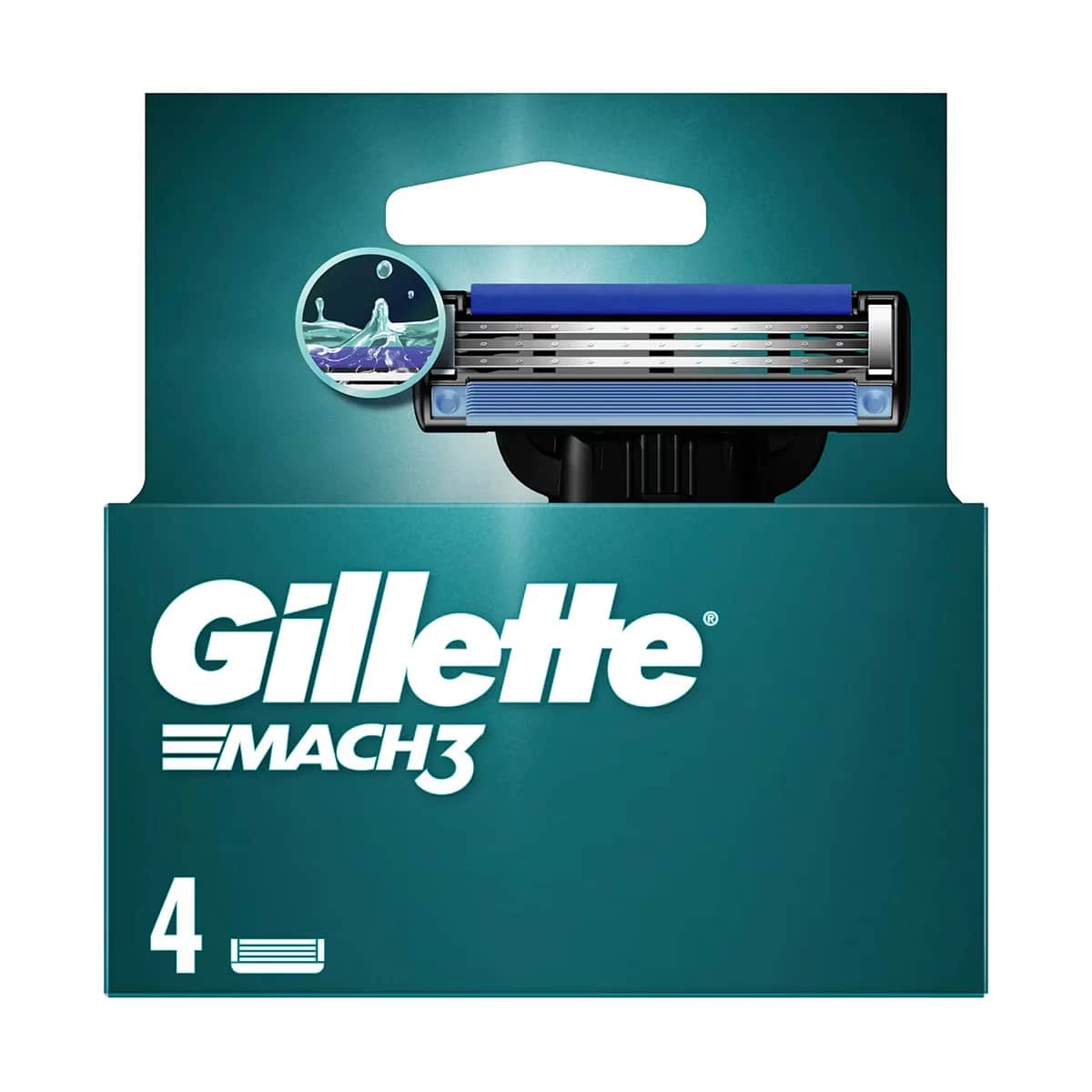 Gillette شفرة حلاقة جيليت ماك 3 احتياطية، 4 قطع