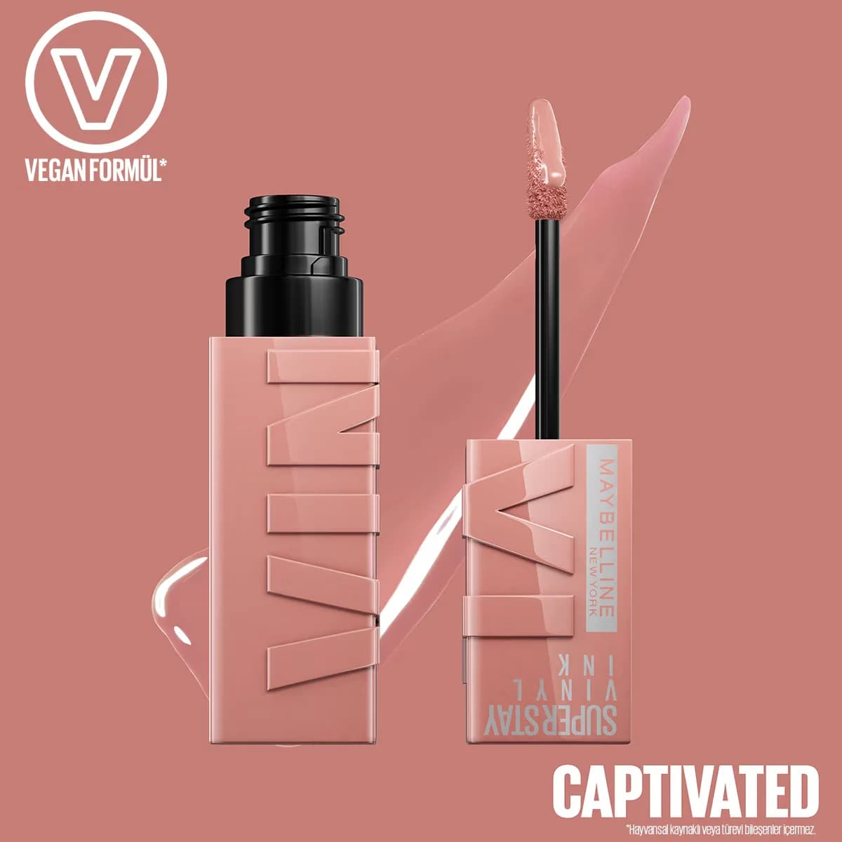 Maybelline أحمر شفاه سائل لامع سوبر ستاي فينيل إنك من مايبيلين نيويورك 95 كابتيفيتد