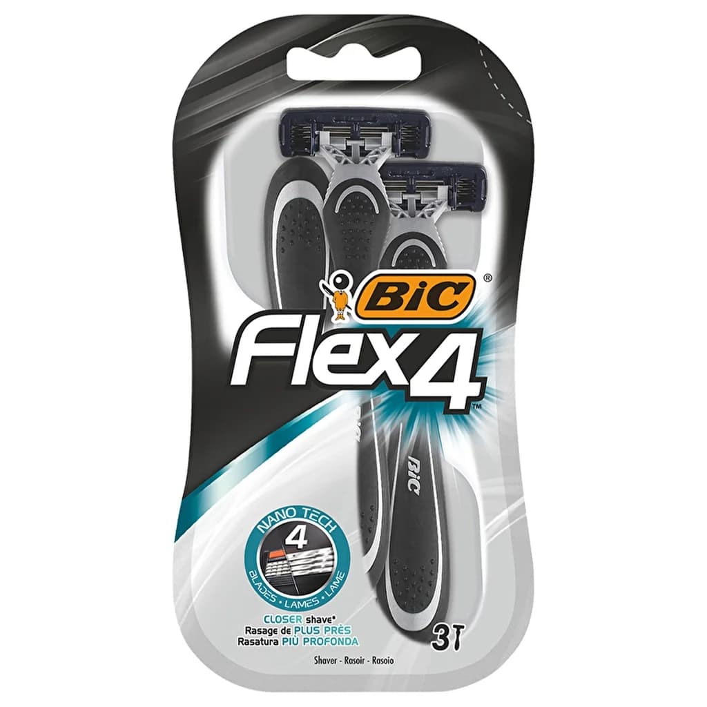 Bic مجموعة شفرات حلاقة بيك فليكس 4 ذات 4 شفرات من 3 قطع