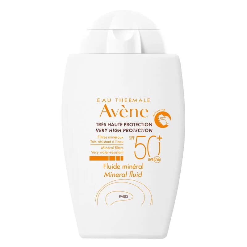 Eau Thermale Avene واقي الشمس السائل المعدني من أفين بعامل حماية من الشمس 50+، 40 مل
