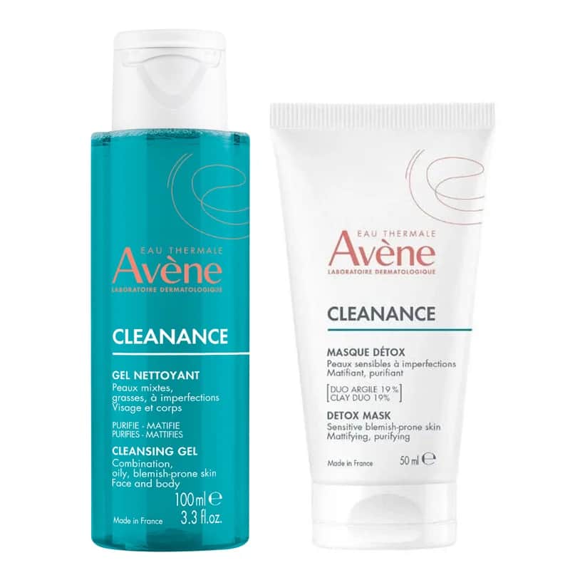 مجموعة العناية بالبشرة الدهنية وغير المنتظمة 50 مل + جل 100 مل من او ثيرمال Eau Thermale Avene