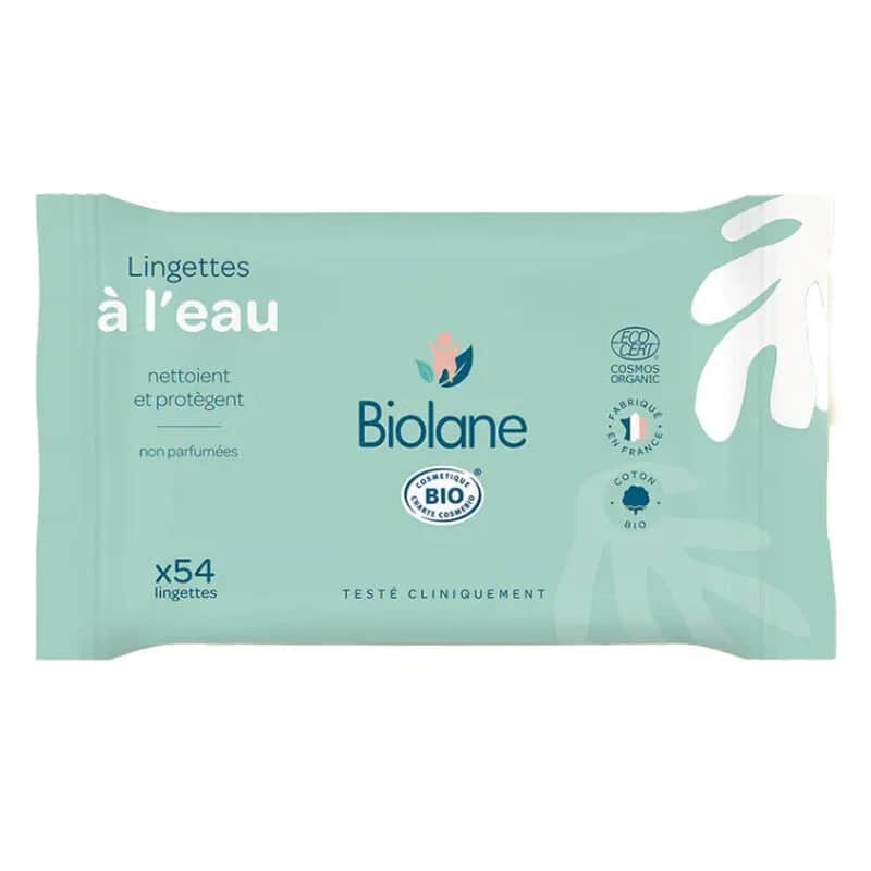 Biolane مناديل بيولين العضوية القائمة على الماء 54 منديلًا