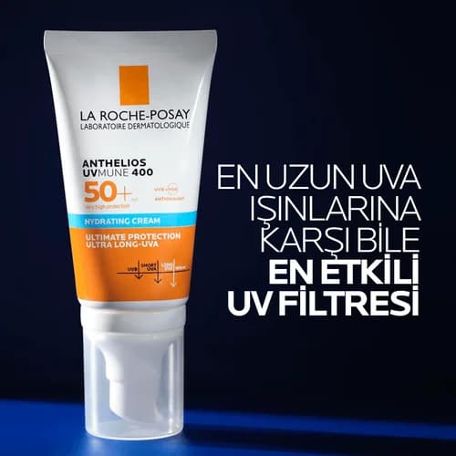 La Roche-Posay واقي الشمس المرطب أنثيليوس أوفميون من لا روش بوزيه بعامل حماية 50+، 50 مل