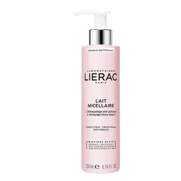 Lierac ليراك حليب ميسيلار منظف مزدوج للوجه والعينين 200 مل