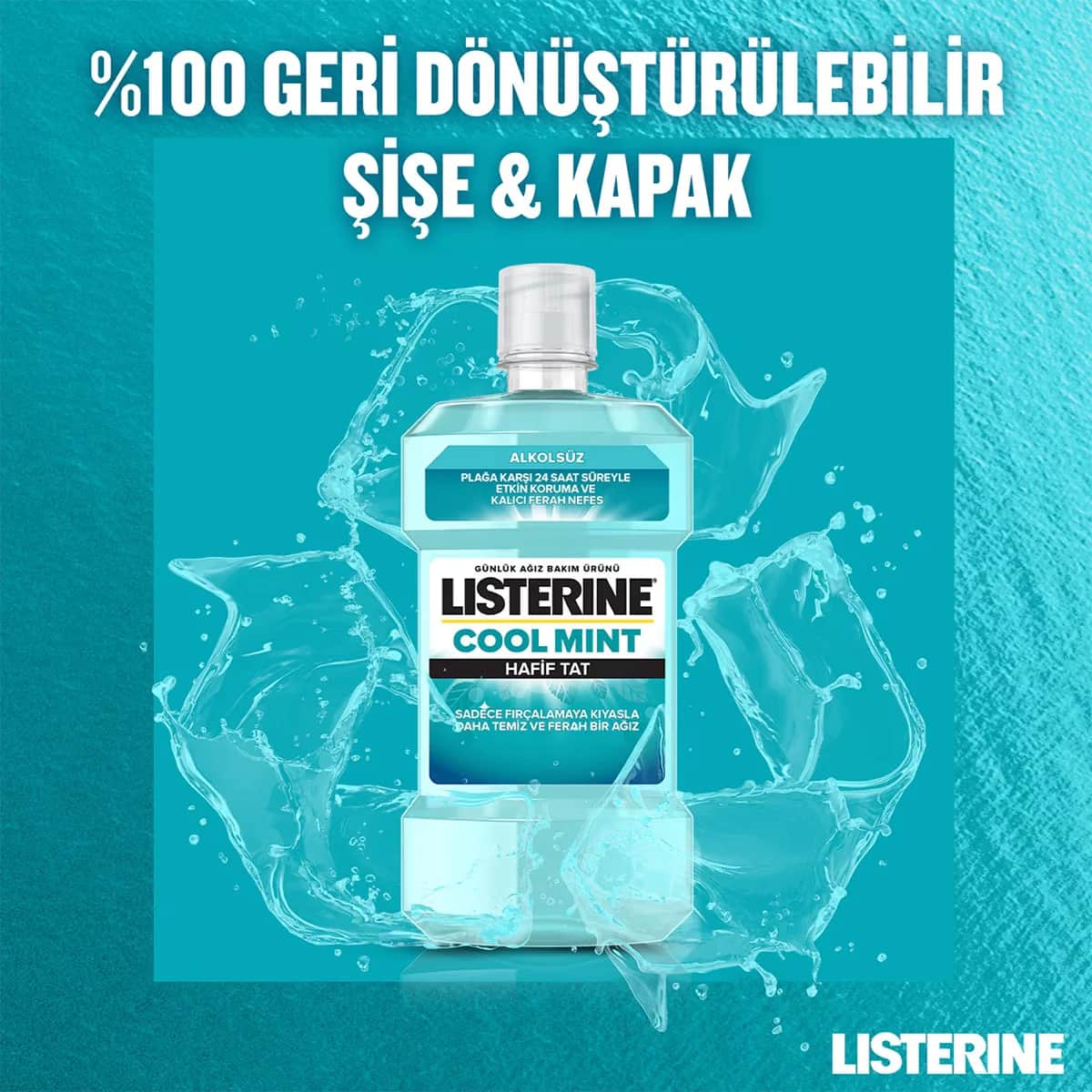 Listerine ليسترين كول مينت لايت للعناية بالفم، 500 مل