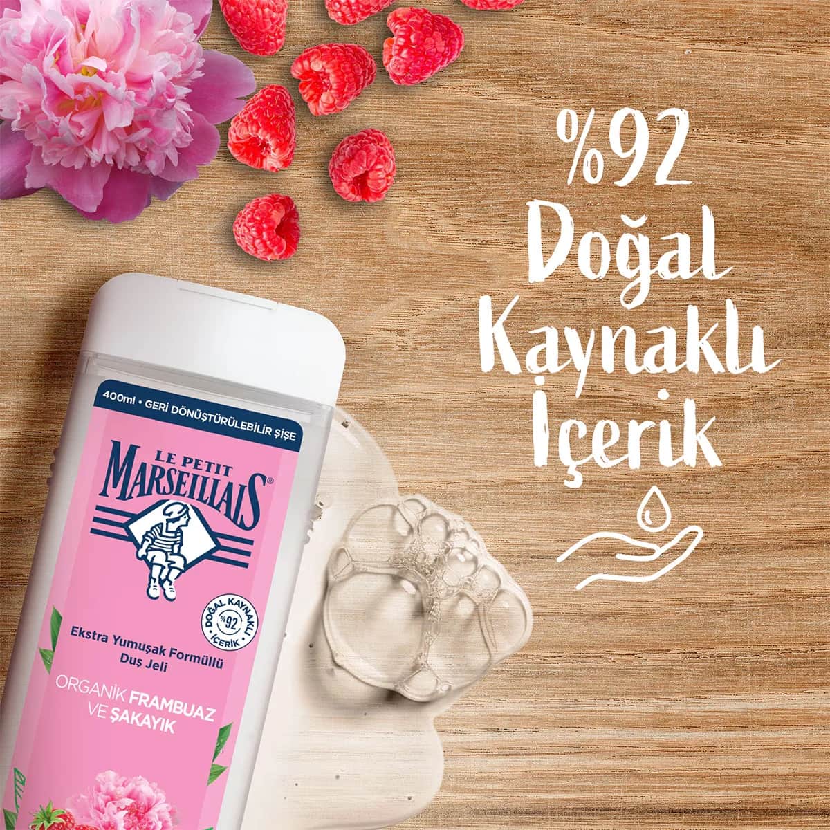 Le Petit Marseillais Raspberry And Peony Shower Gel 400 ml