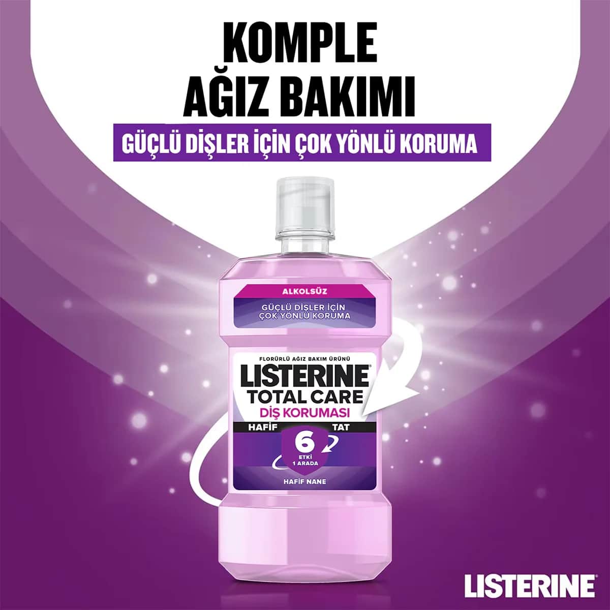 Listerine ليسترين توتال كير زيرو ميلد مينت للعناية بالفم، 500 مل