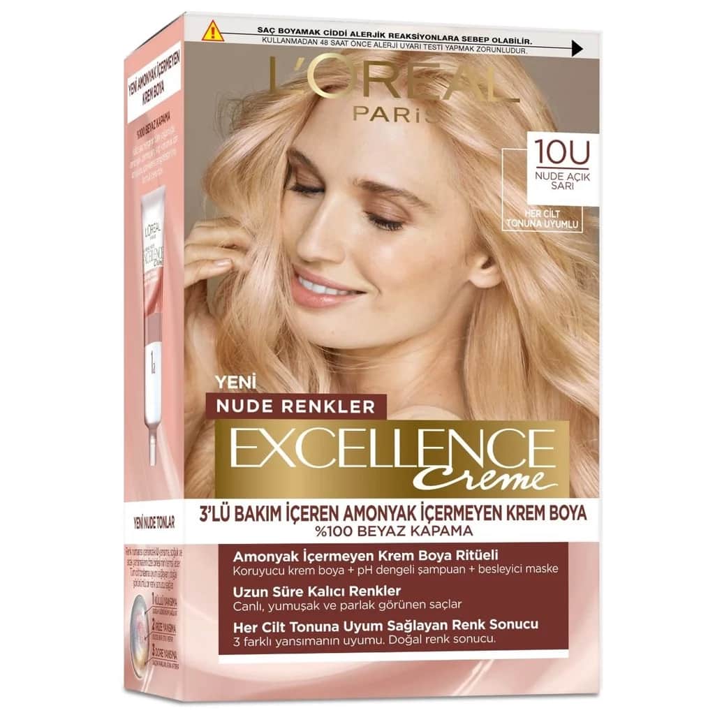 L'Oréal Paris Excellence Hair Dye Hair Dye Hair Dye Nude Light Blonde 10 u