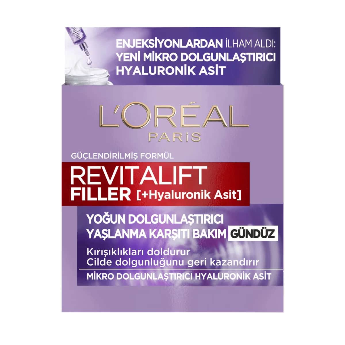 L'Oreal Paris كريم لوريال باريس ريفيتاليفت فيلر المكثف الممتلئ بحمض الهيالورونيك المضاد للشيخوخة 50 مل