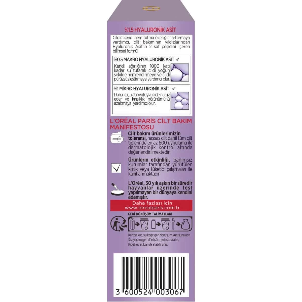L'Oréal Paris Revitalift Filler 1.5% Pure Hyaluronic Acid Anti-wrinkle Serum 30 ml