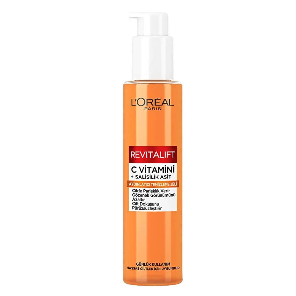L'Oreal Paris لوريال باريس ريفيتاليفت جل منظف ومفتح بفيتامين سي وحمض الساليسيليك 150 مل