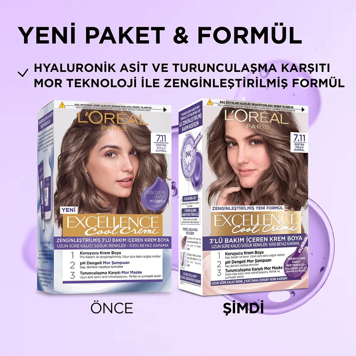 L'Oreal Paris صبغة شعر لوريال باريس إكسلنس كول كريم 7.11 إكسترا أشي أوبورن