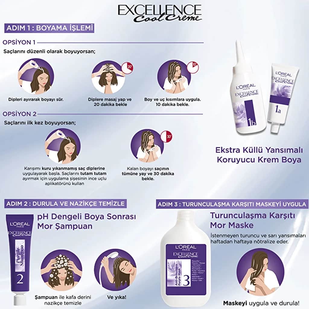 L’Oréal Paris Excellence Cool Creme Hair Dye 4.11 extra Ash Brown
