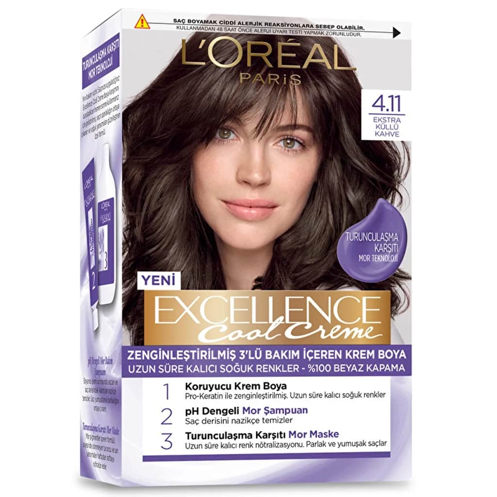 L’Oréal Paris Excellence Cool Creme Hair Dye 4.11 extra Ash Brown