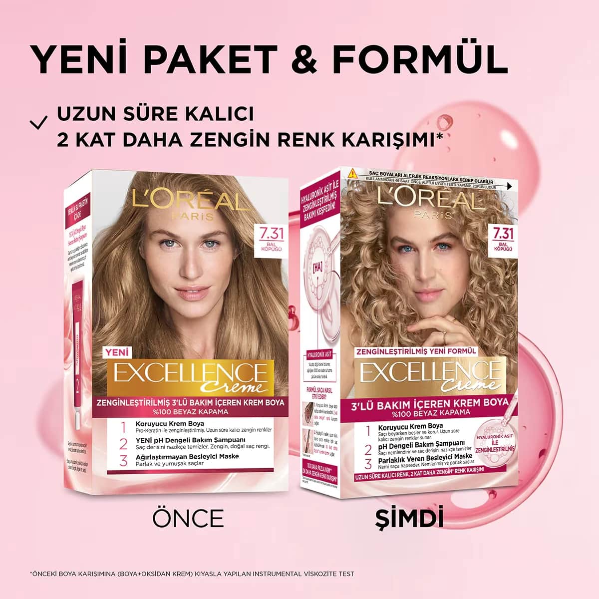 L'Oreal Paris صبغة شعر لوريال باريس إكسلنس كريم 7.31 رغوة العسل