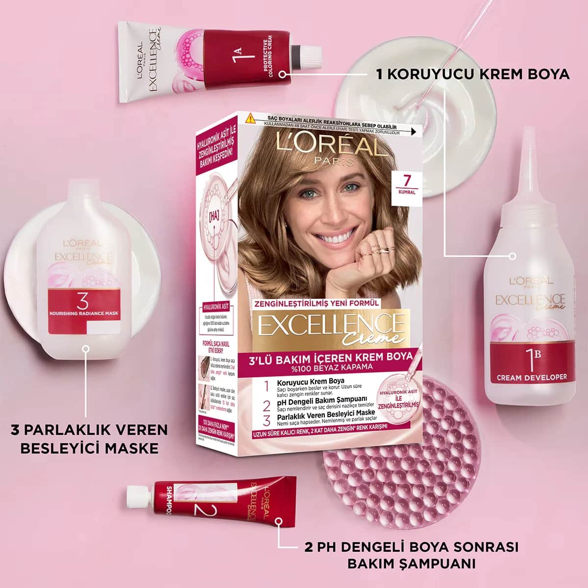 L'Oreal Paris صبغة شعر لوريال باريس إكسلنس كريم 9.1 أشقر رمادي