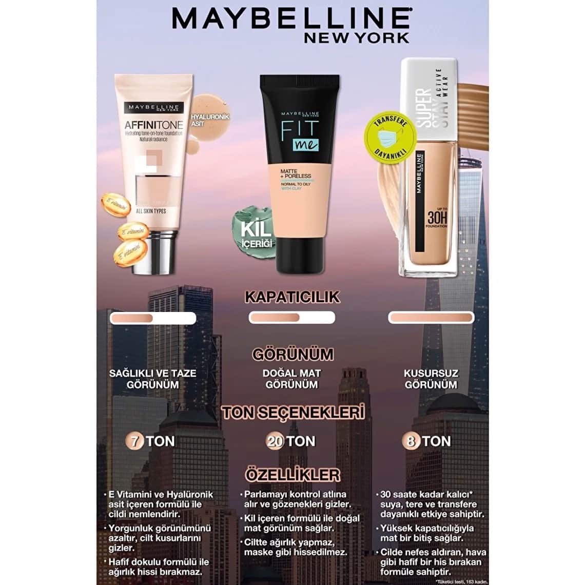 Maybelline كريم أساس أفينيتون من مايبيلين نيويورك، رقم 16، لون فانيليا روز