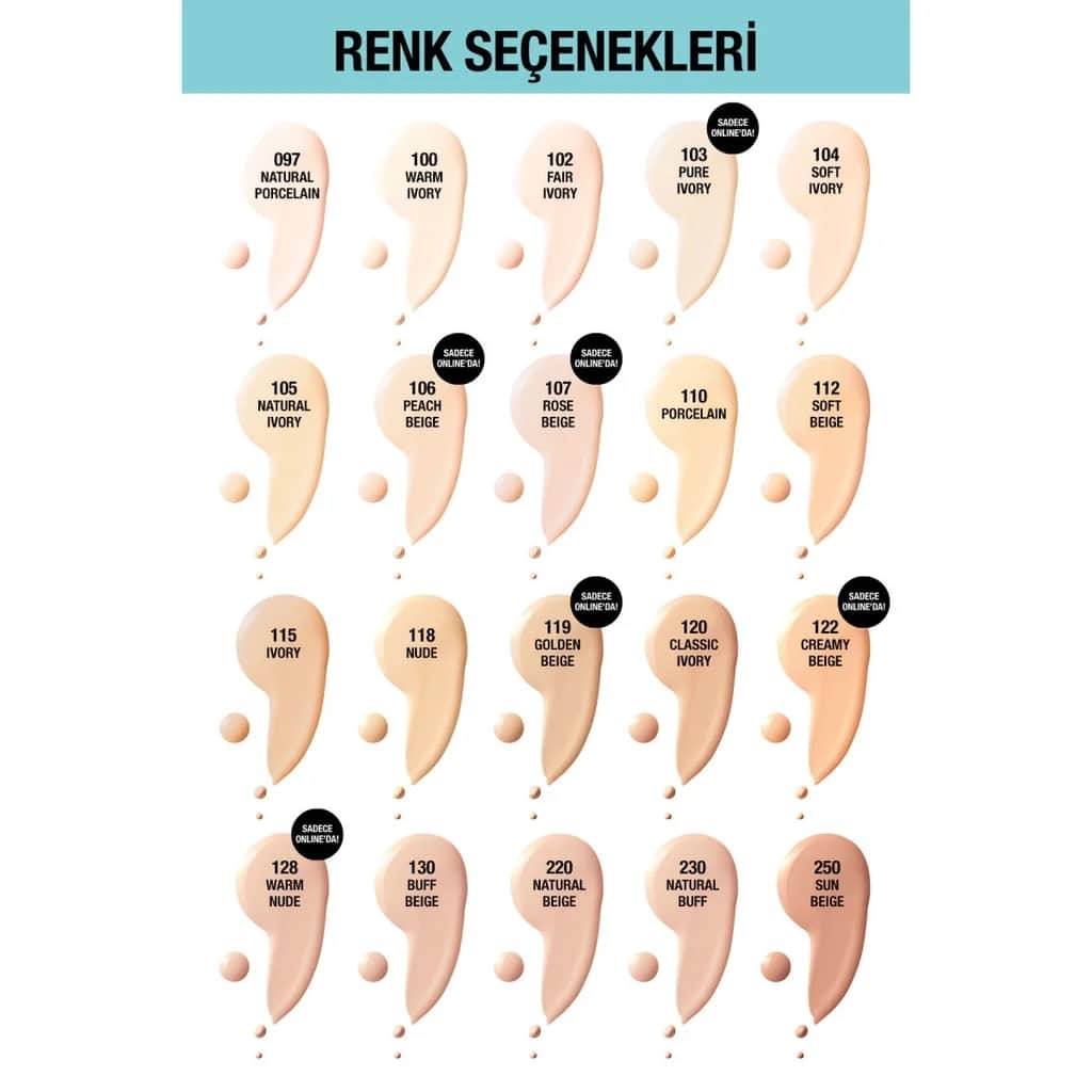 Maybelline كريم أساس فيت مي مات+بورليس من مايبيلين نيويورك، 30 مل 104 عاجي ناعم