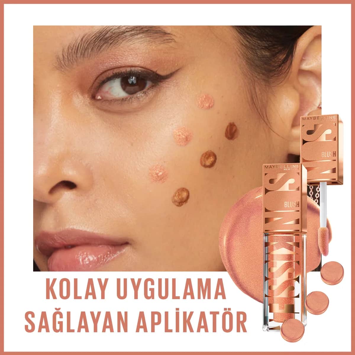Maybelline أحمر خدود سائل من مايبيلين صن كيسر 01 داون تاون راش