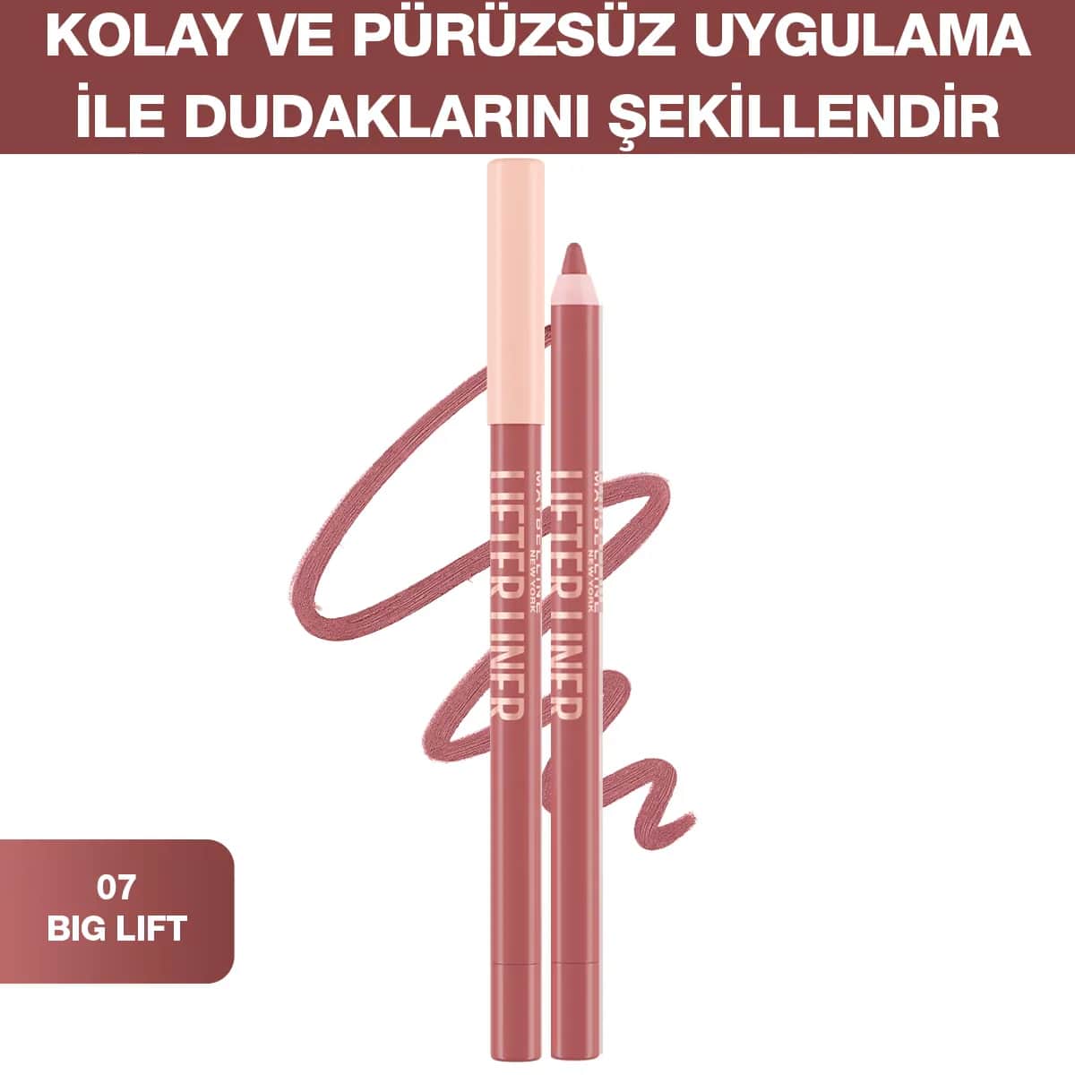 Maybelline قلم تحديد الشفاه مايبيلين ليفت لاينر 07 بيج ليفت