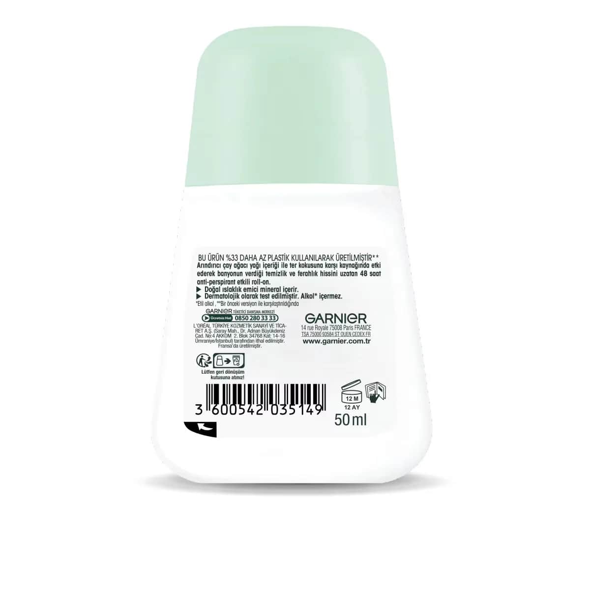 Garnier غارنييه بيور آند كلين رول أون المنقي ٥٠ مل