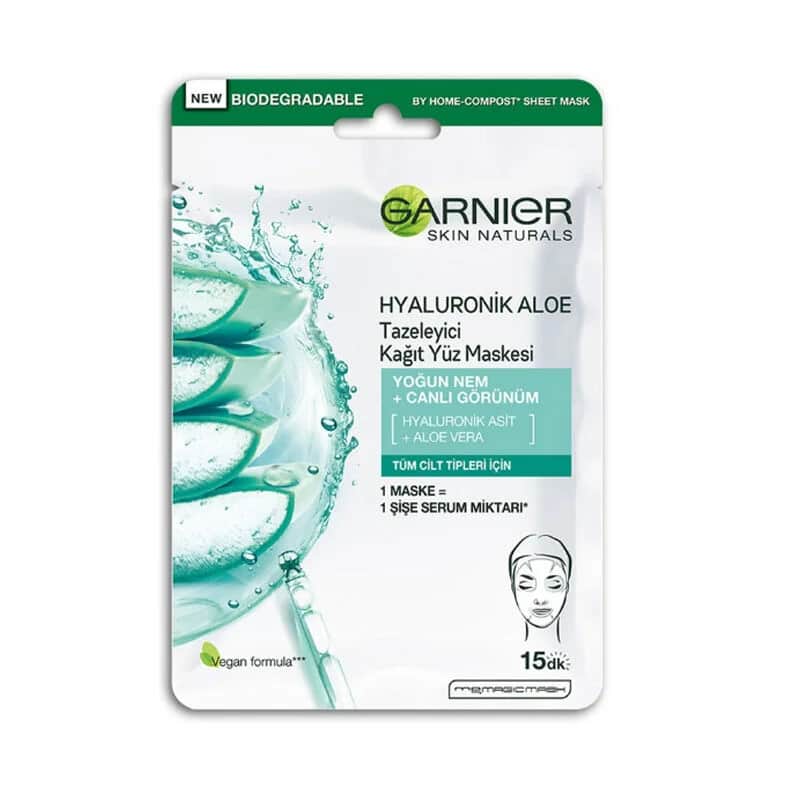 Garnier قناع غارنييه المنعش بحمض الهيالورونيك والصبار 28 جم
