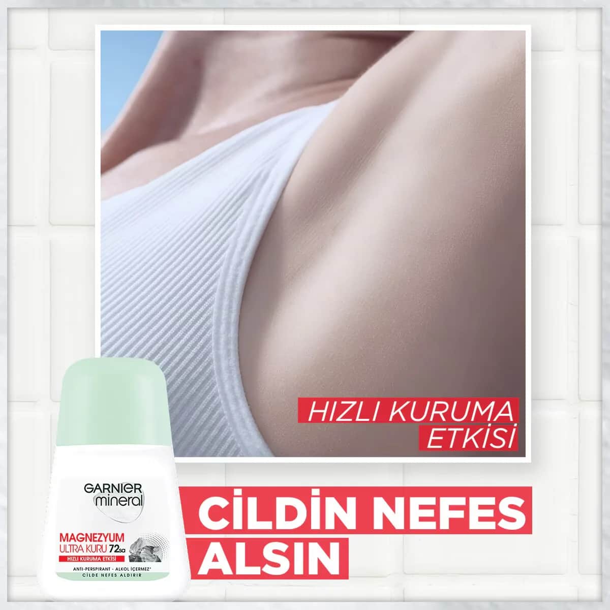 Garnier غارنييه مينيرال ماغنيسيوم ألترا دراي رول أون ٥٠ مل