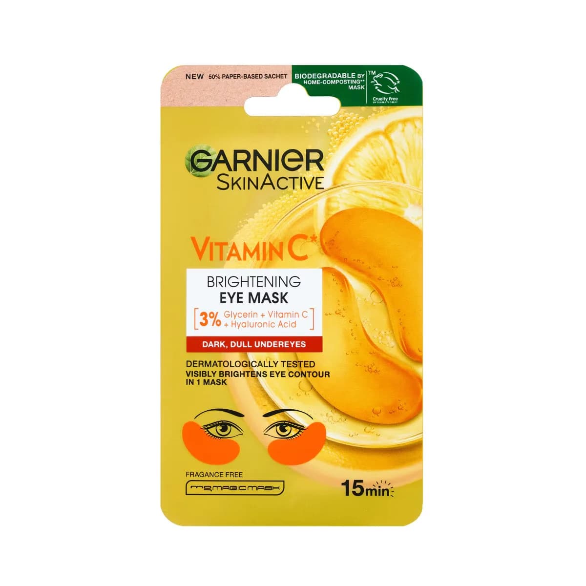 Garnier قناع غارنييه لتفتيح العيون بفيتامين سي