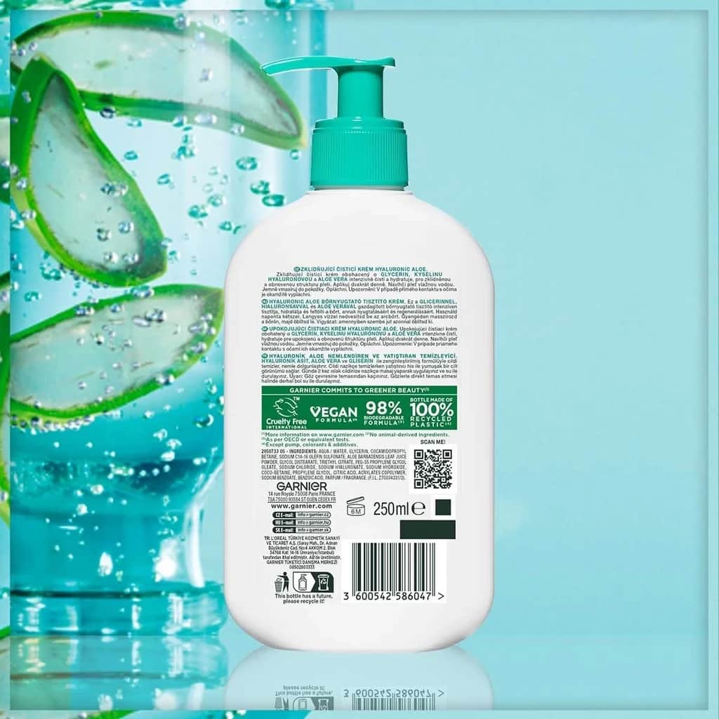 Garnier Hyaluronic Aloe Moisturizing Cleanser 250 ml